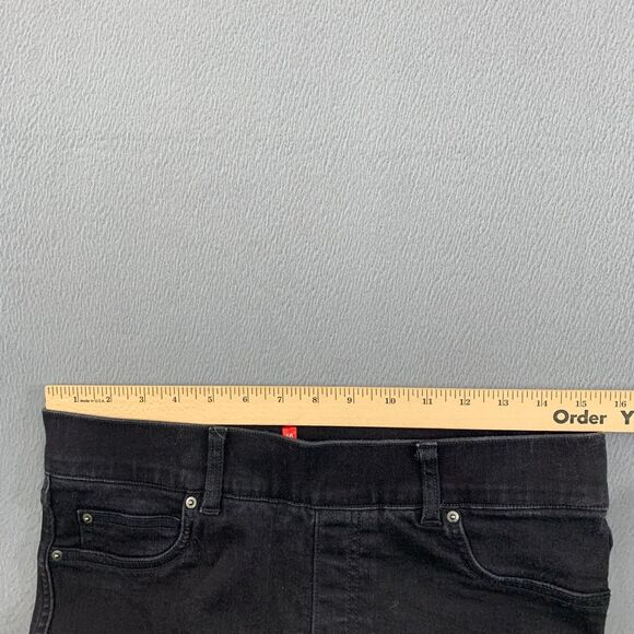 Spanx Ankle Skinny Jeans Women's Large Black Tapered Pull On 20278R - Picture 10 of 16